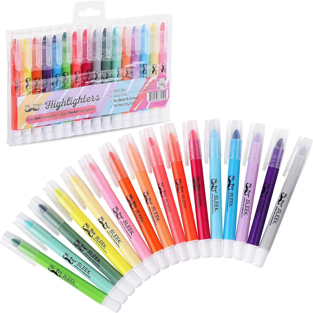- Gel Highlighter, 8 Pack, Morandi Colors, Bible Highlighters No Bleed, No Bleed Highlighters