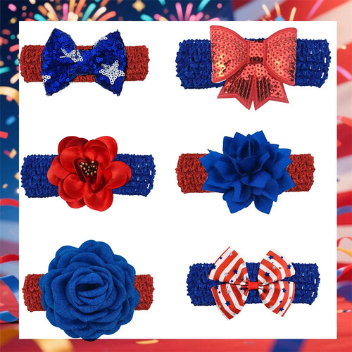 30/50Pcs Fashion Pet Dog Flowers Bowtie with Elastic Band 4Th of July Dog Grooming Product for Small Middle Large Dog Bowties
