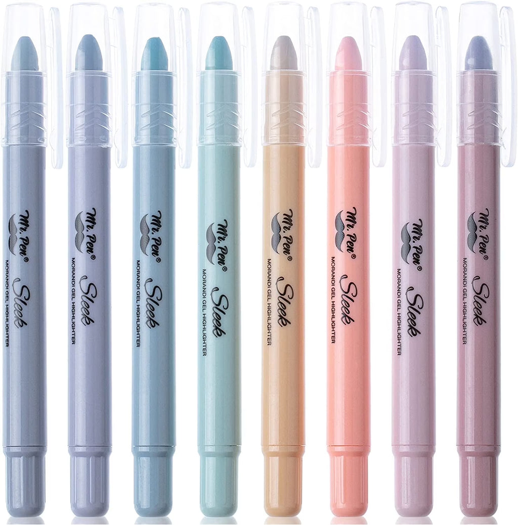 - Gel Highlighter, 8 Pack, Morandi Colors, Bible Highlighters No Bleed, No Bleed Highlighters