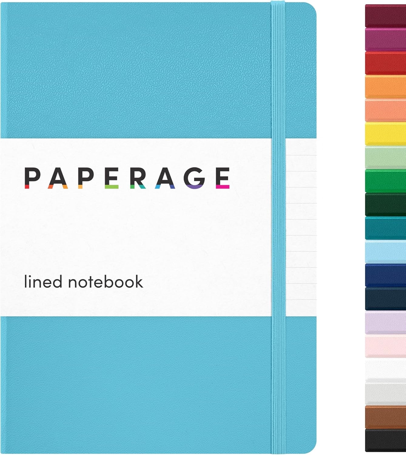 Lined Journal Notebook, Hardcover Journal for Women & Men, 160 Pages, (5.6 in X 8 In), College Ruled Journaling Notebook for Work, School Supplies & Note Taking, (Sky Blue)