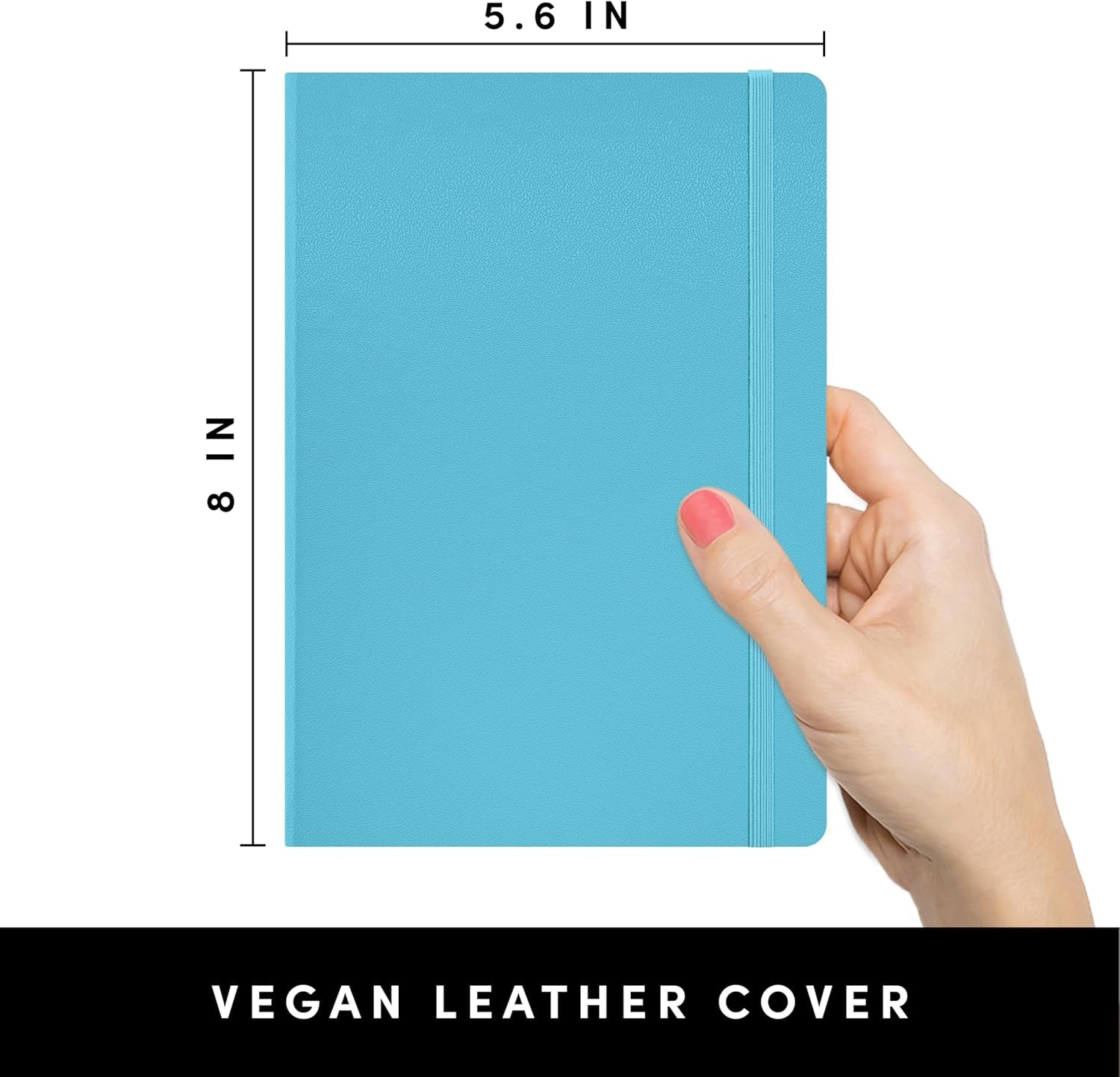 Lined Journal Notebook, Hardcover Journal for Women & Men, 160 Pages, (5.6 in X 8 In), College Ruled Journaling Notebook for Work, School Supplies & Note Taking, (Sky Blue)