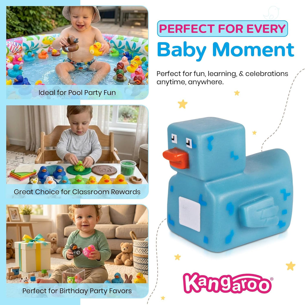 50 Pcs Mini Rubber Ducks Bulk Jeep Ducks for Ducking– Floating Baby Bath Toys for Kids & Toddlers, Small Duckies for Pool Parties, Summer Party Favors Bulk, Baby Showers