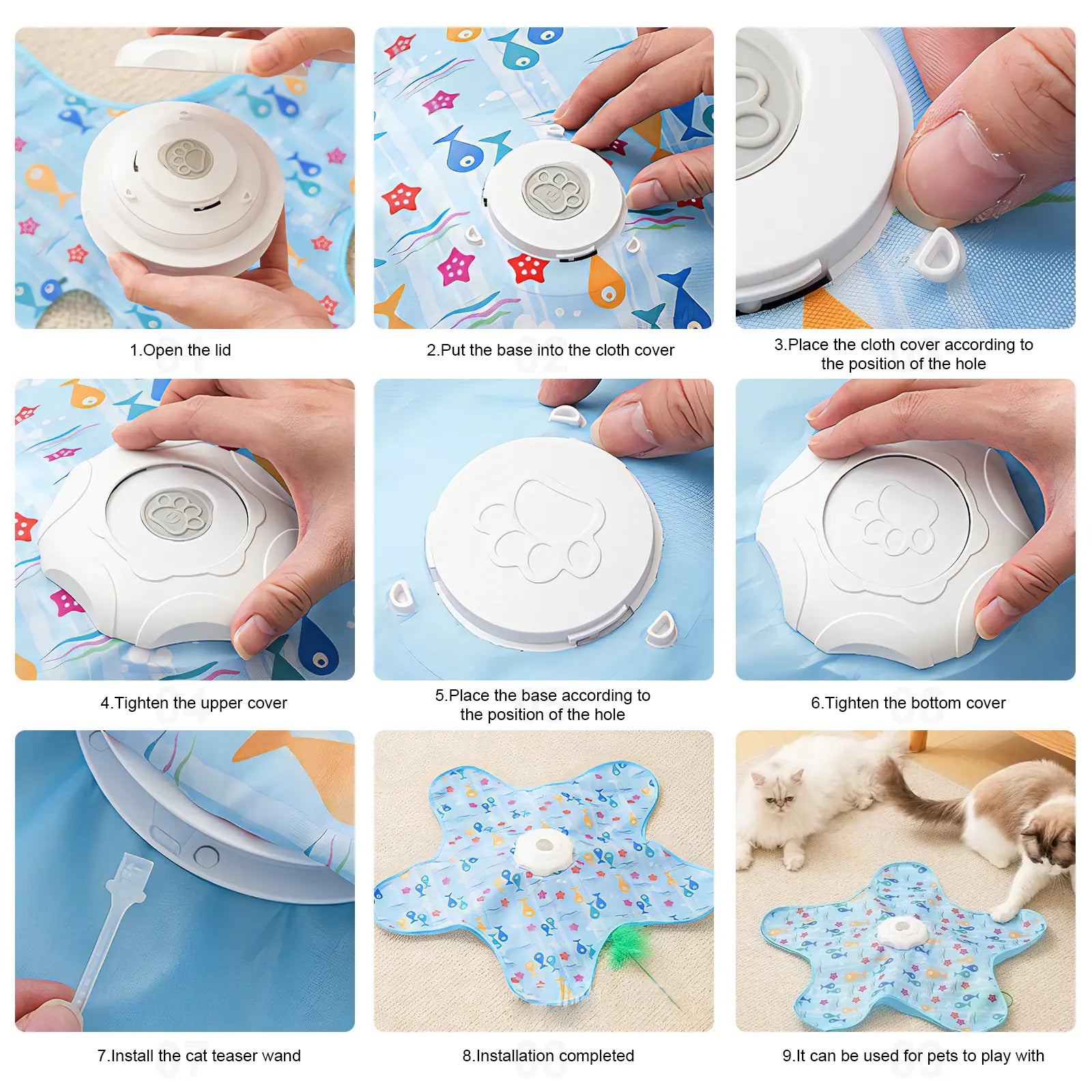 Interactive Unpredicatable Moving Feather Hunting Cat Toy , Hide and Seek Rechargeable Cat Toy for Bored Cat,Automatic Chargeable，Indoor Exercise & Boredom Relief for All Breeds Cats , #Summerwins #Dealsforyoudays