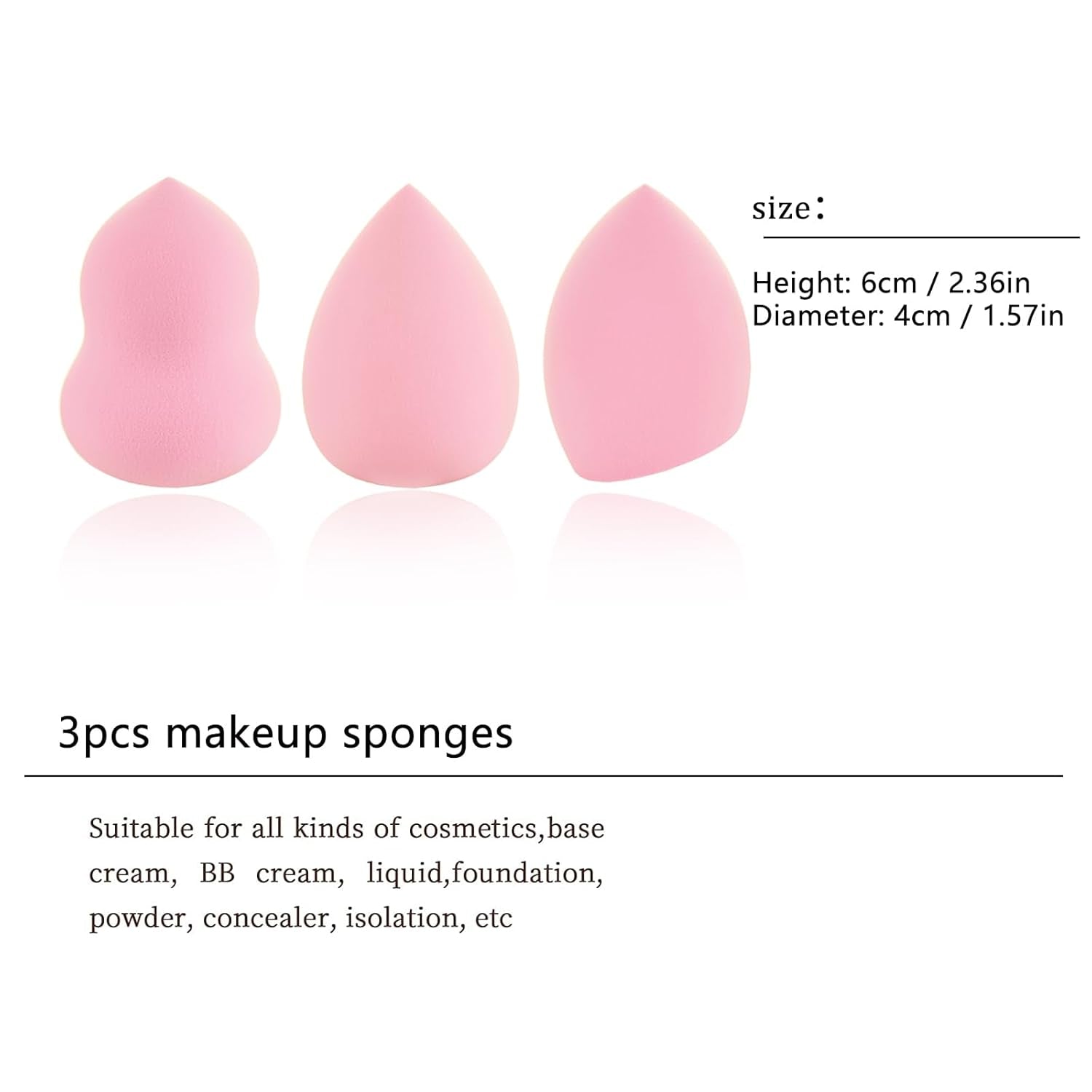 Pink Blue Gradient Makeup Brushes and Makeup Sponges Set 18Pcs/Set