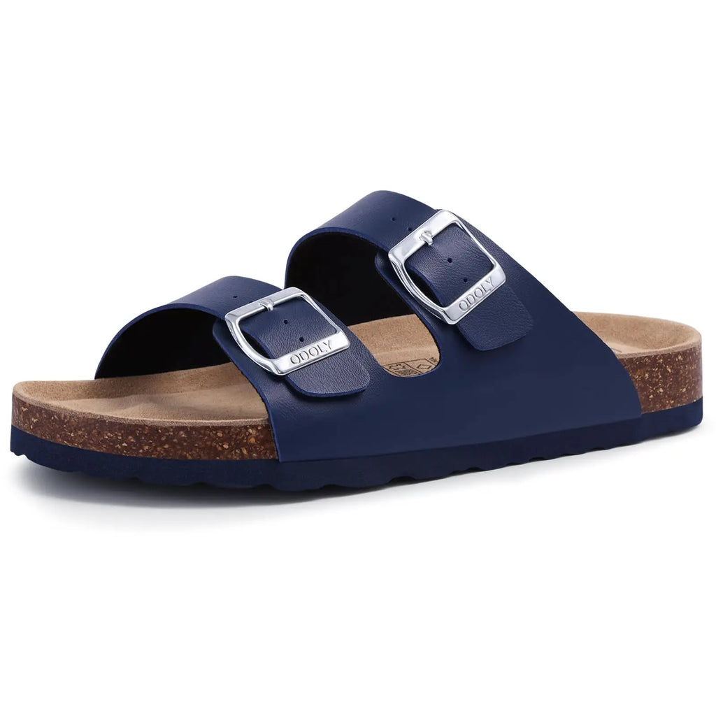 Asgard Women's Clogs with Arch Support - Classic Cork Footbed Slides and Double Buckle Sandals for Summer Beach Wear
