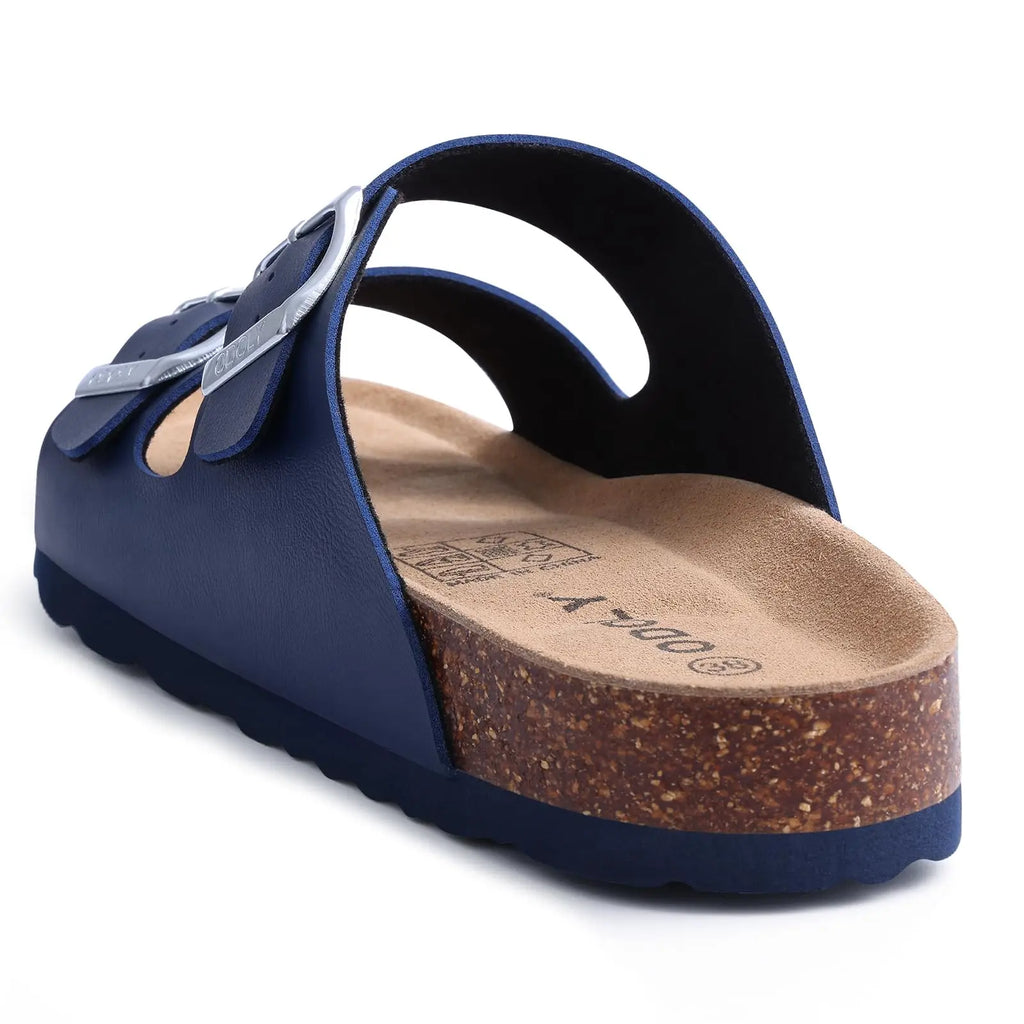 Asgard Women's Clogs with Arch Support - Classic Cork Footbed Slides and Double Buckle Sandals for Summer Beach Wear