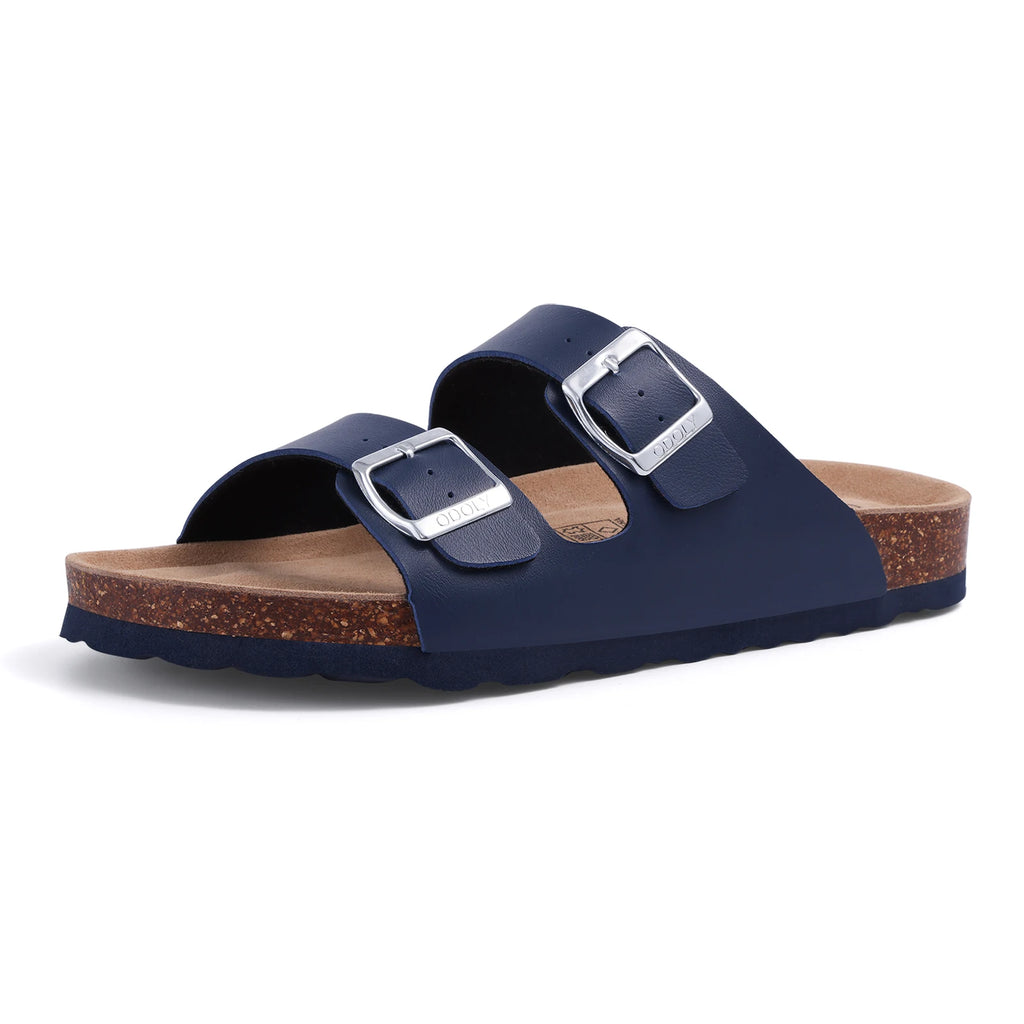 Asgard Women's Clogs with Arch Support - Classic Cork Footbed Slides and Double Buckle Sandals for Summer Beach Wear