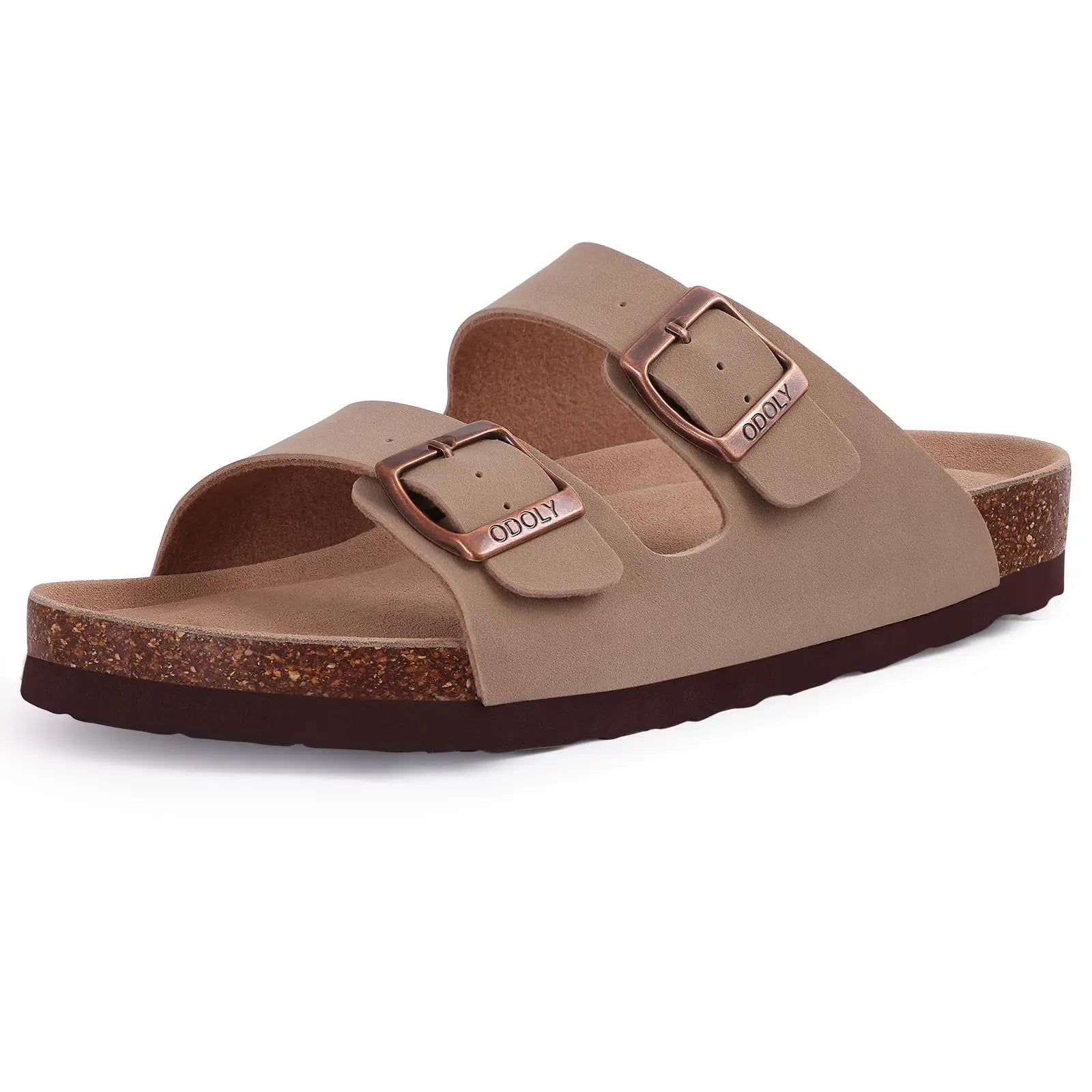 Men Cork Slippers Summer Cork Footbed Clogs Sandals Women Outdoor Suede Beach Slides with Arch Support Men Clogs Sandals